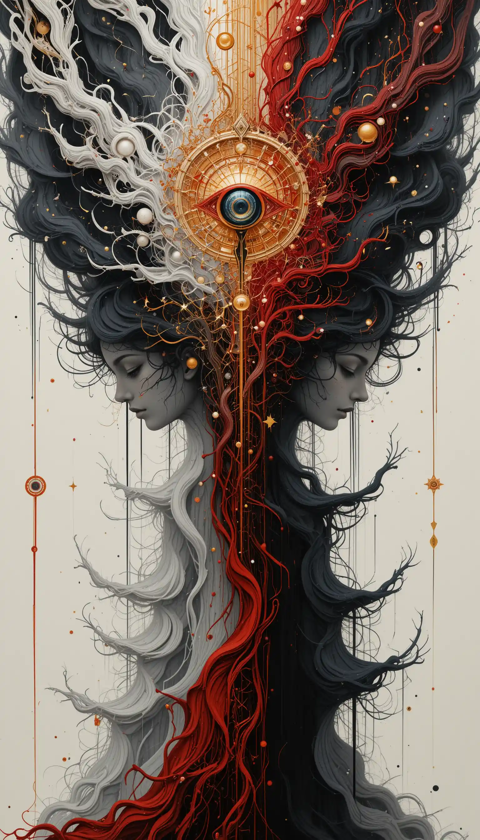 Abstract vision of faith unity and creative love