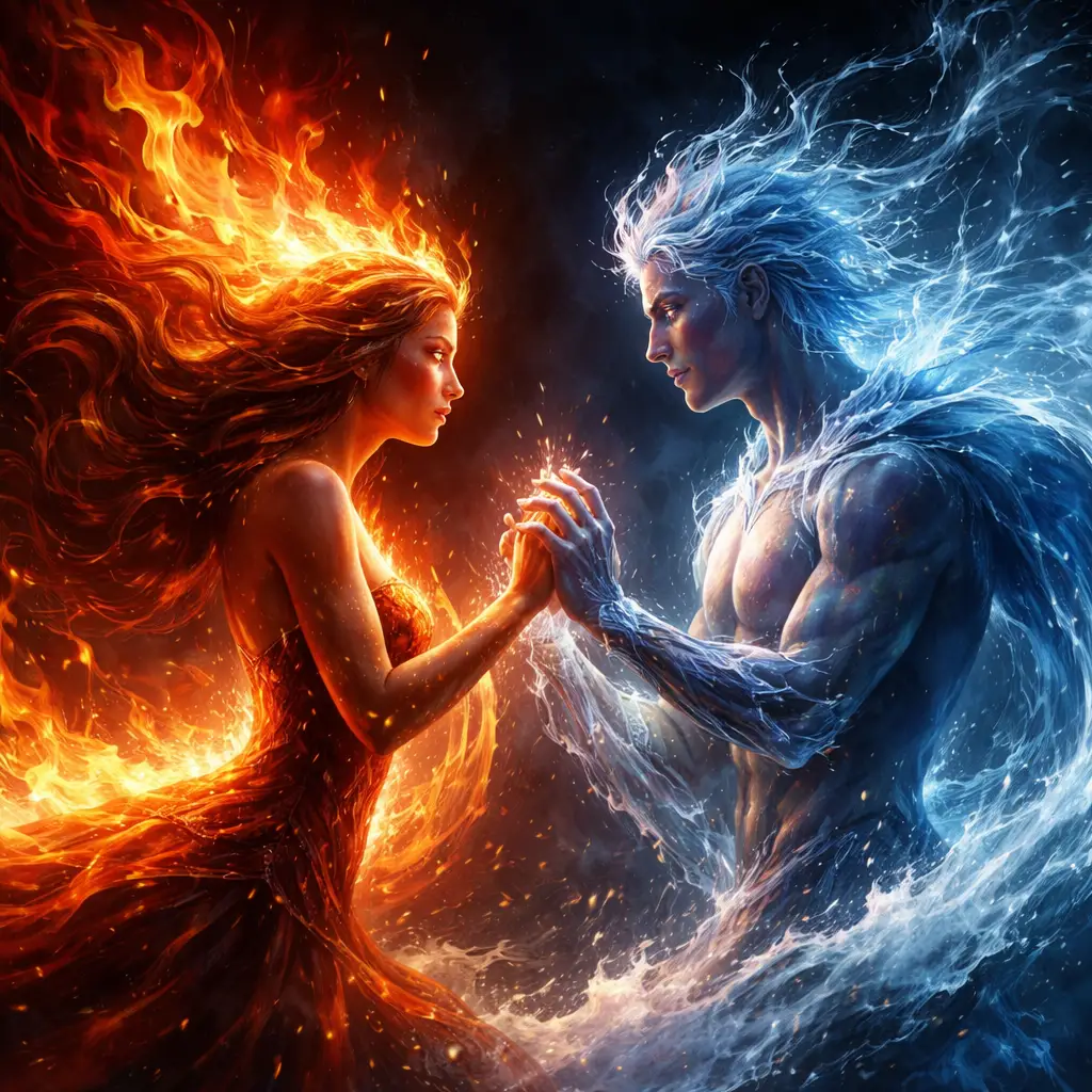 Fire and water lovers drawn together yet kept apart