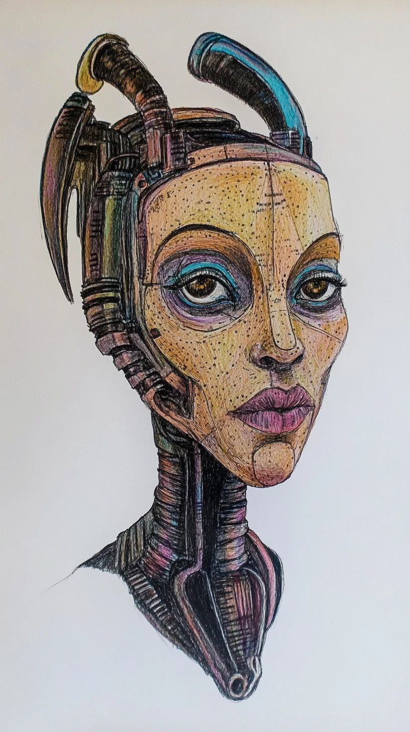 Cyborg-Reptilienfrau in kunstvoller steampunk-biomechanischer Rüstung