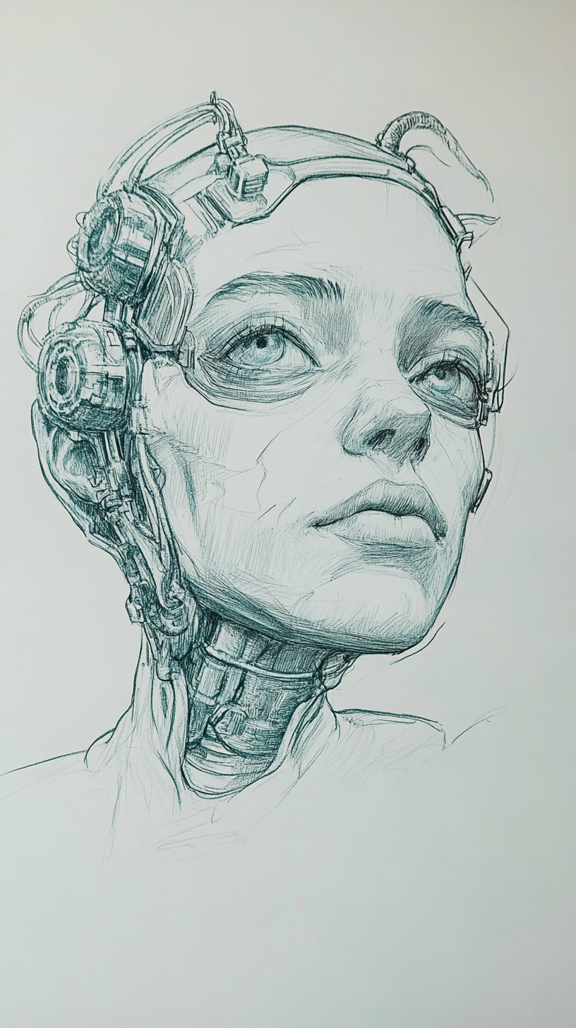 Cyborg reptilian woman in ornate steampunk biomechanical armor