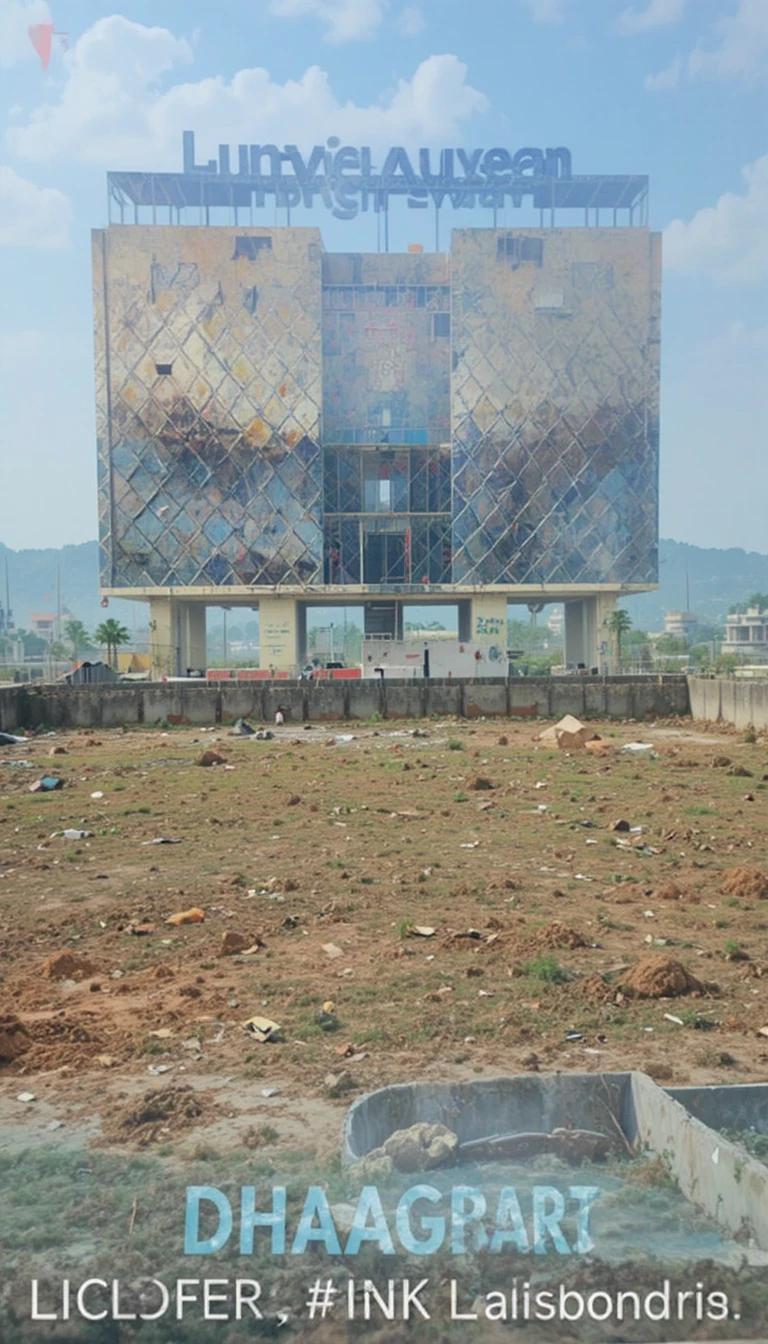 주거용 택지를 홍보하는 컬러풀 부동산 포스터