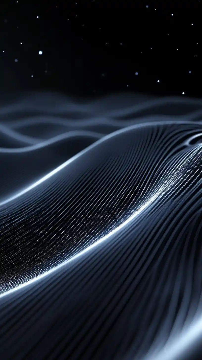 Champ abstrait futuriste avec lignes d’énergie scientifiques courbes