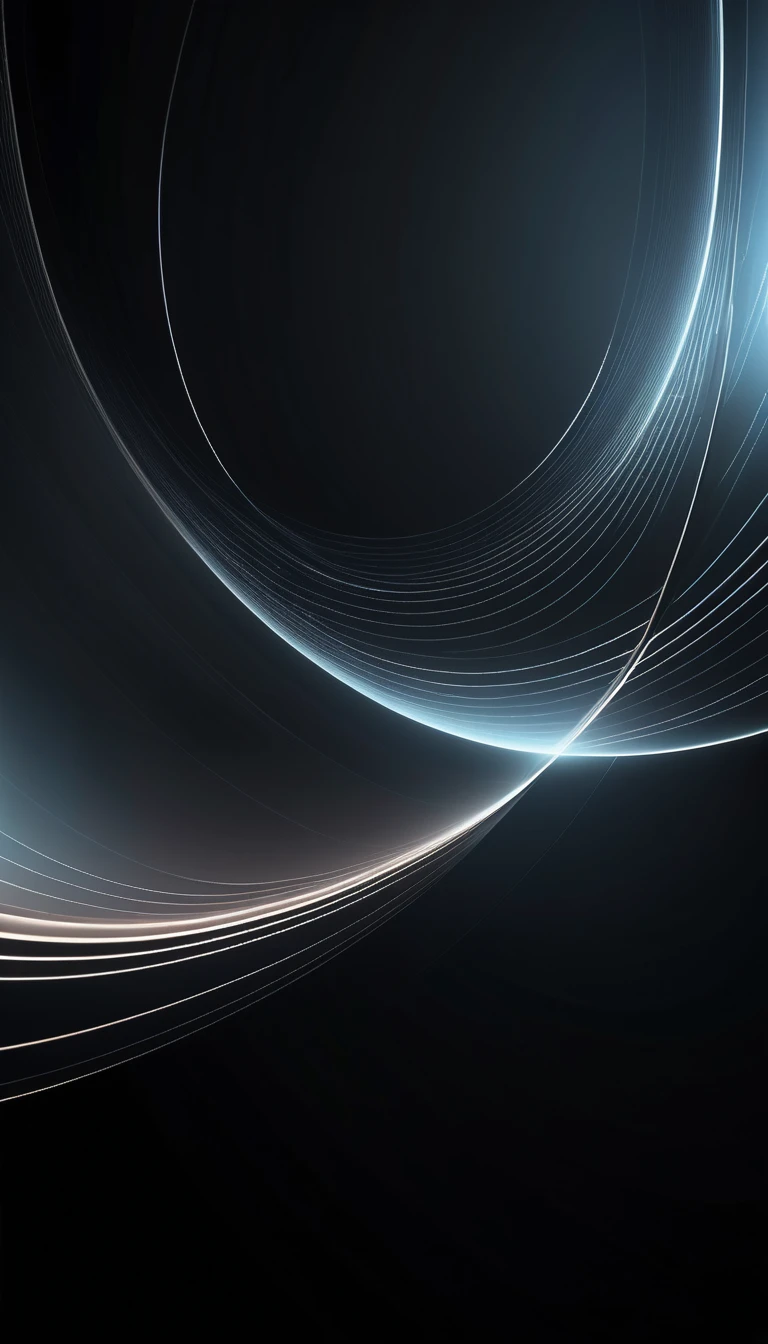 Minimalist Scientific Texture With Curving Force Field Lines