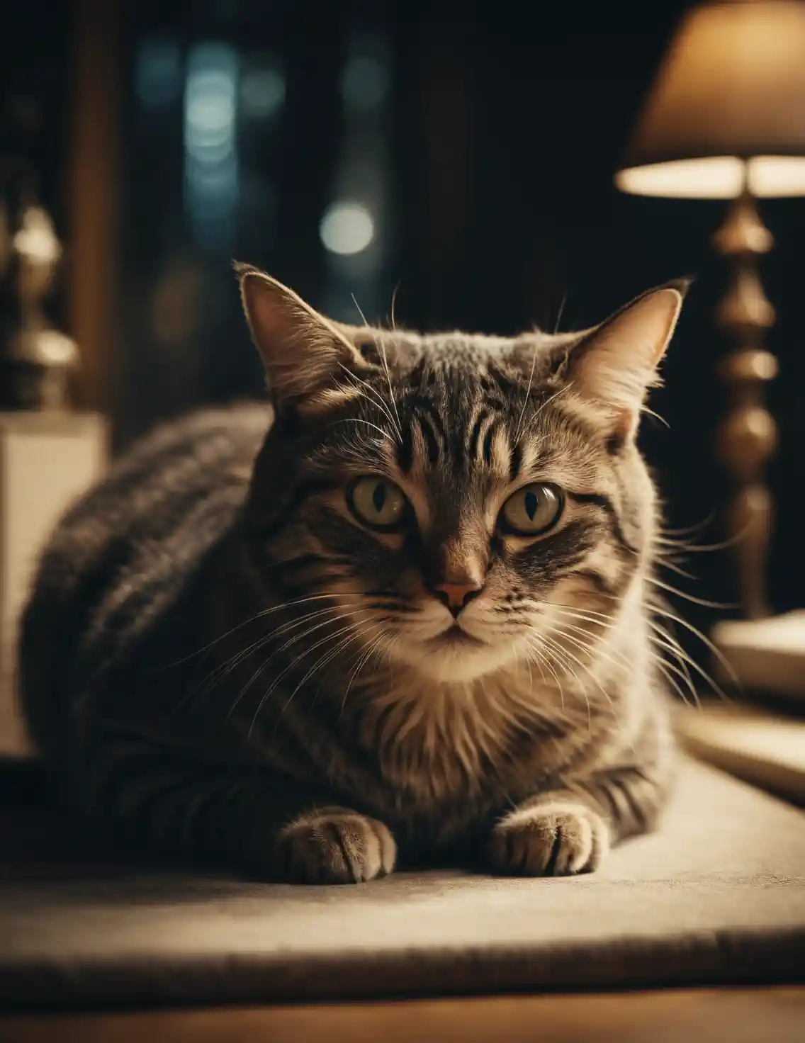 Cute cartoon cat wishing to be loved when fat