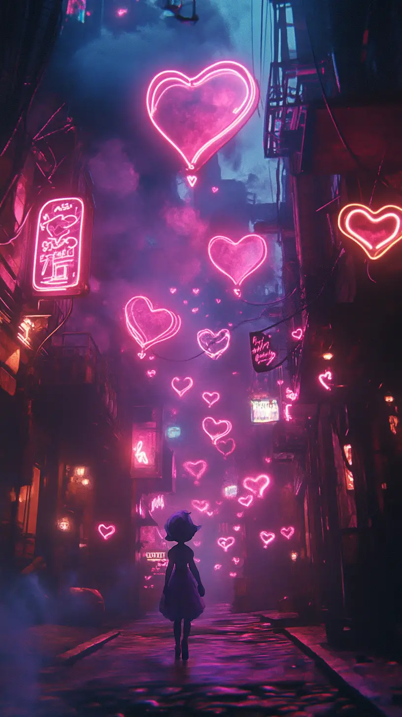 Playful elf in a surreal romantic dreamlike landscape
