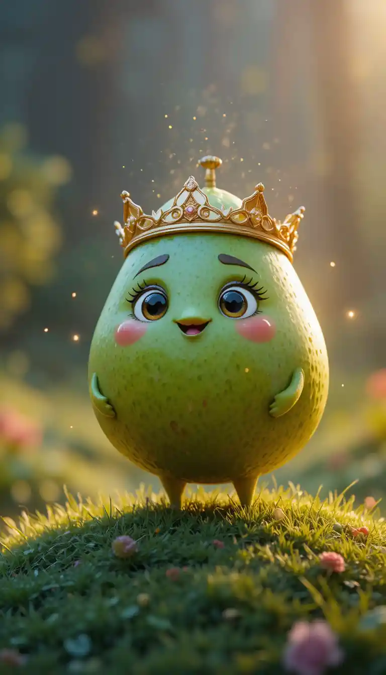 Dolce guava coronata su una piccola collina erbosa