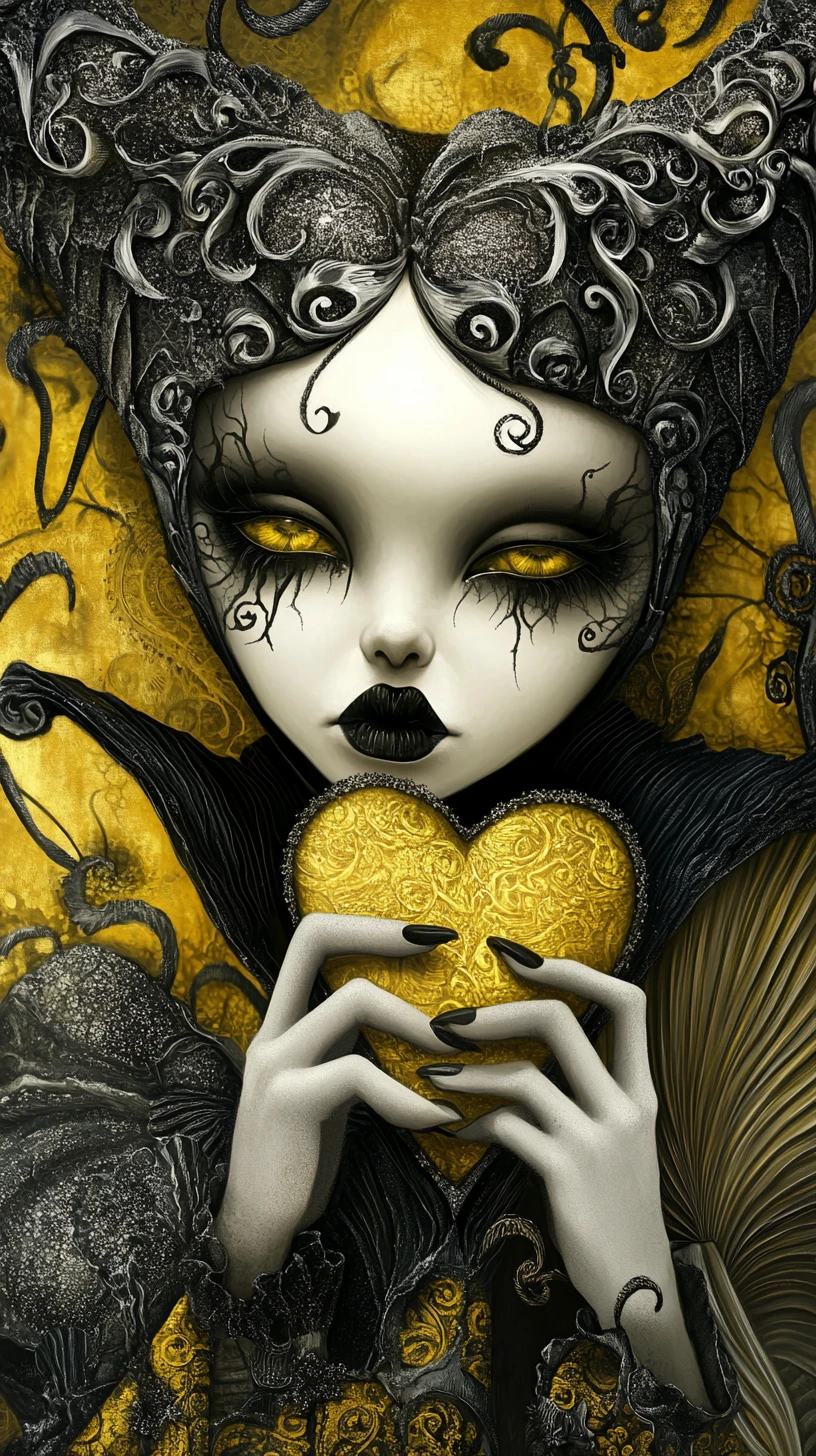 Surreal French mime in a distorted dreamlike fantasy world