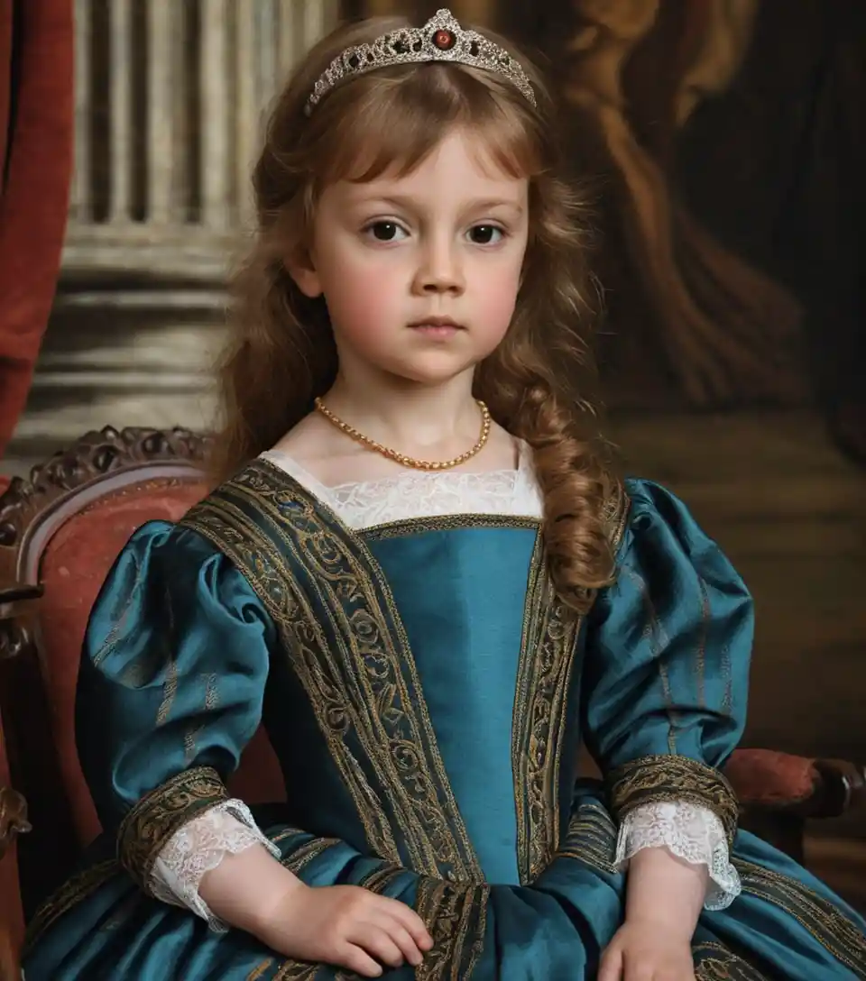 Renaissance portrait of a young Scottish girl princess