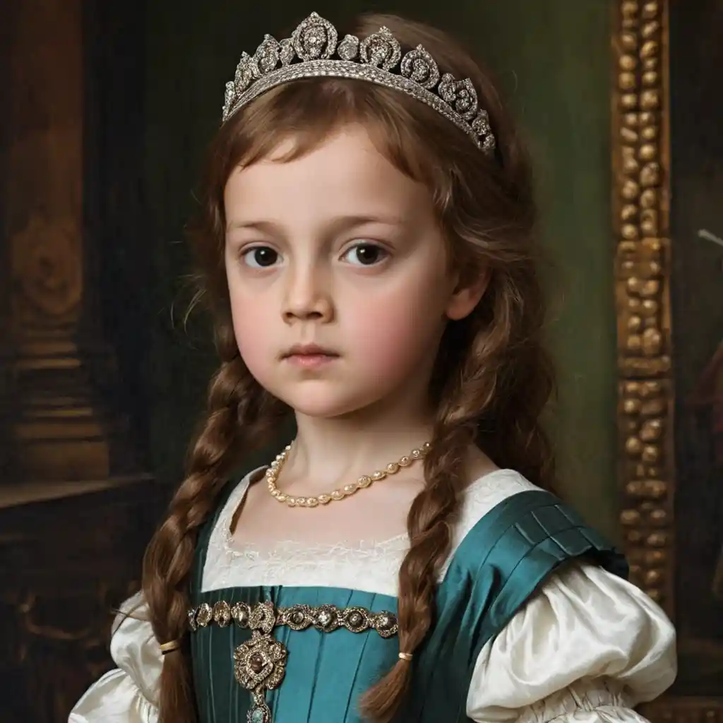Renaissance portrait of young Scottish princess Aleksandra