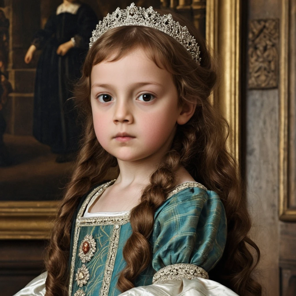 Young Scottish princess in a classic renaissance portrait
