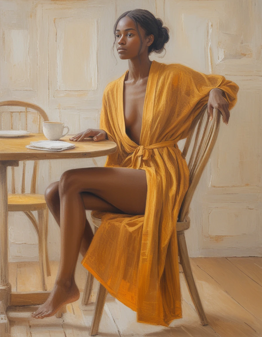 Young woman reading by a sunlit window in warm tones