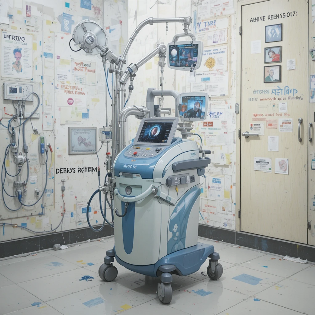 Bangladeshi medical equipment displayed in an urban city setting