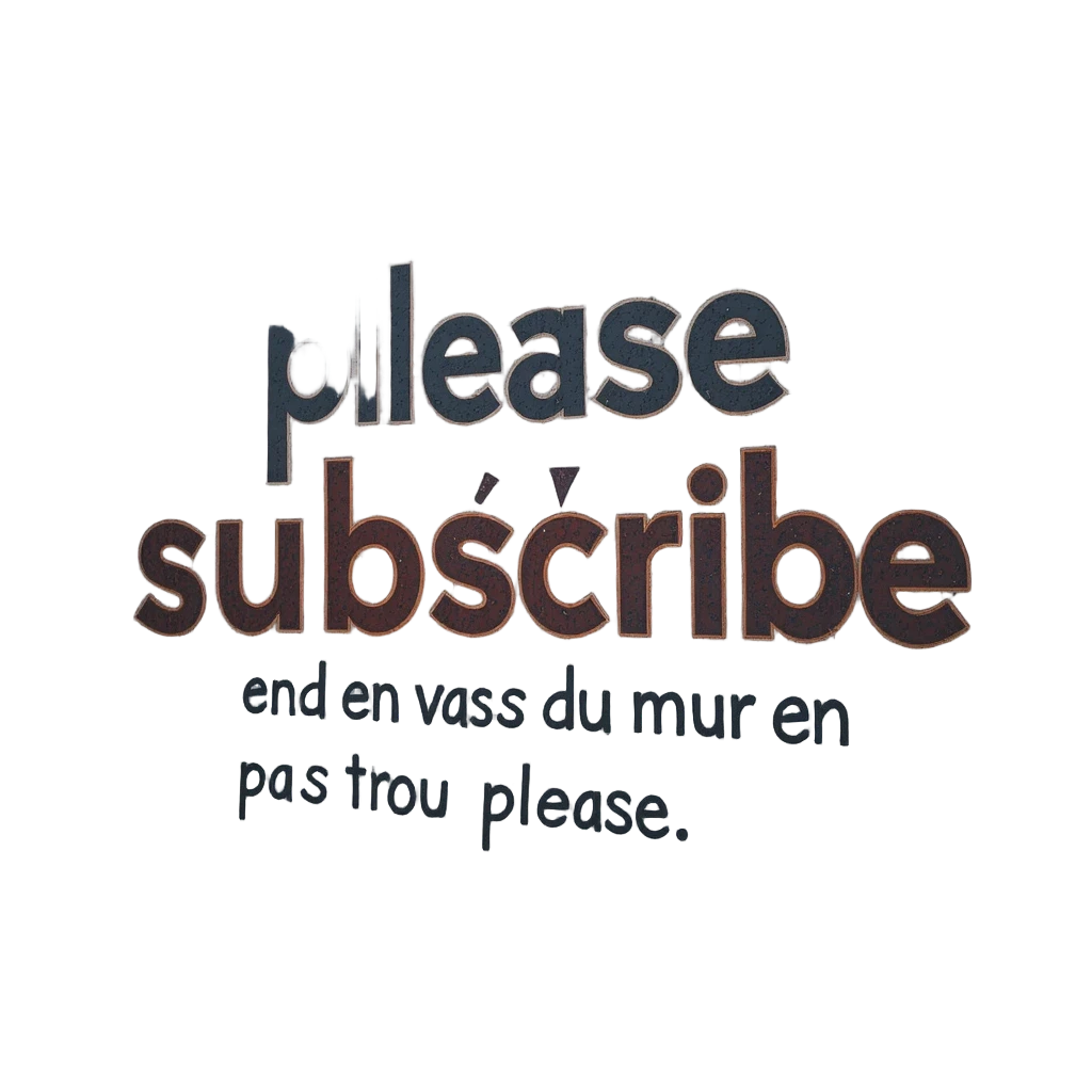 Large wall typography with please subscribe message