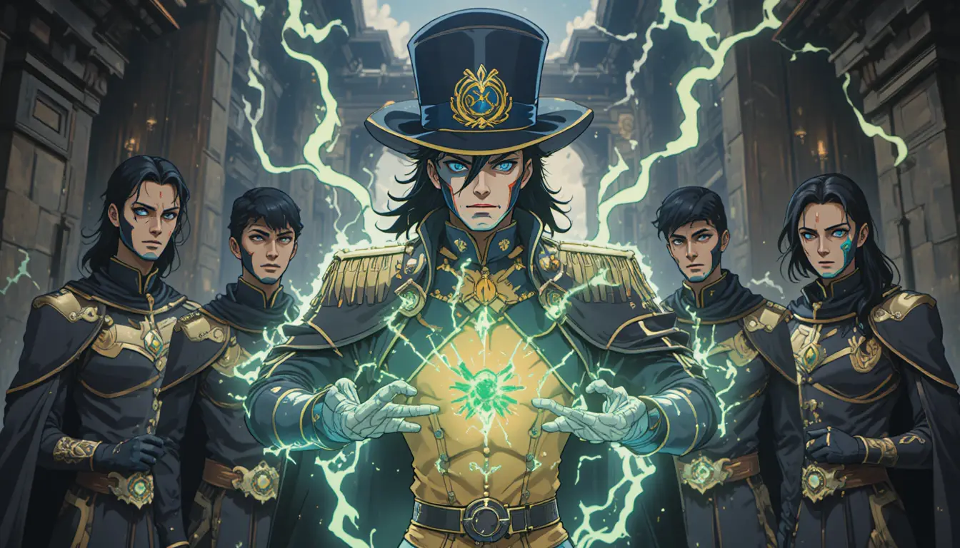 Anime spirit leader protected by invisible bodyguards in space
