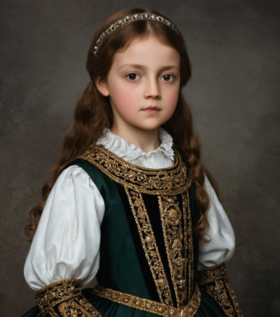 Young Scottish princess in a Renaissance style portrait