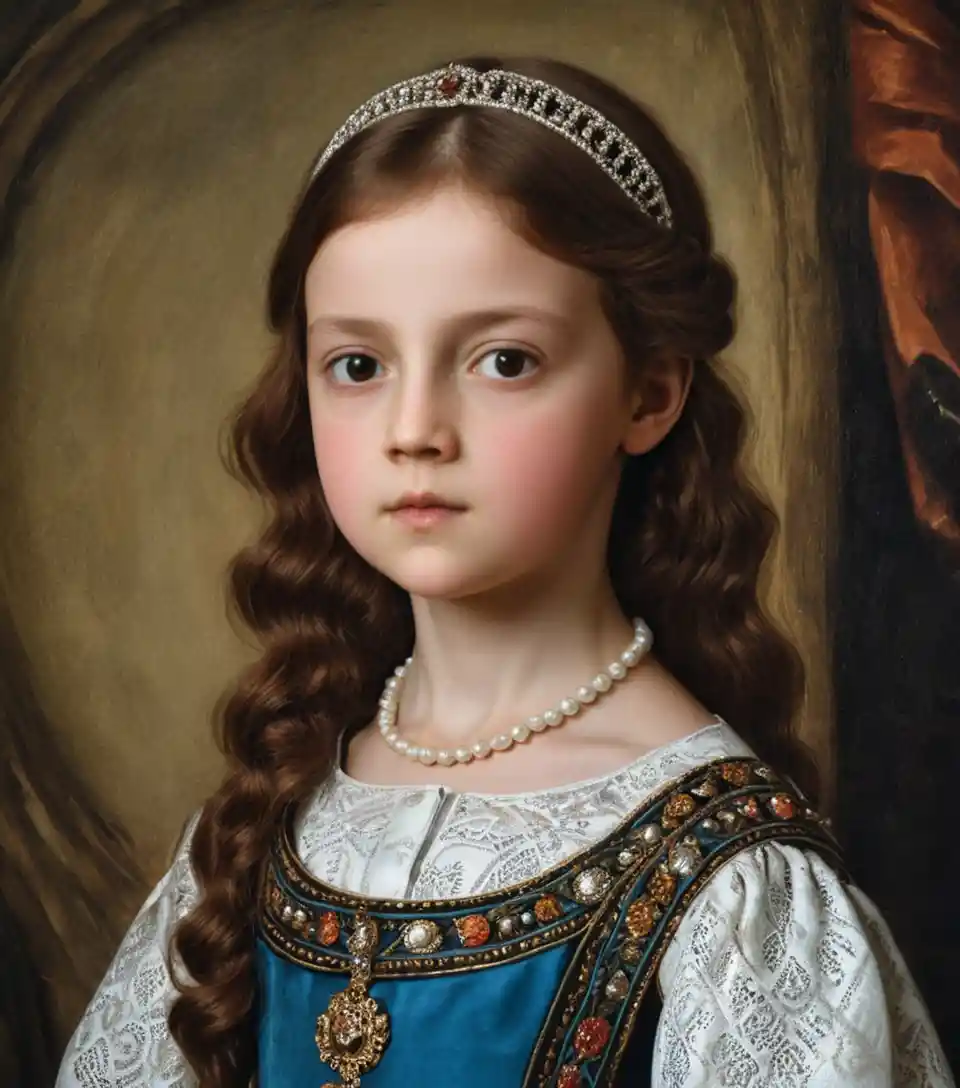 Renaissance portrait of a young Scottish noble girl