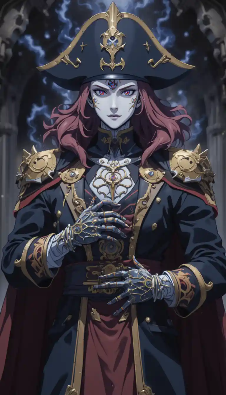 Capo della gilda di pirati spaziali in stile anime protetto da guardie invisibili
