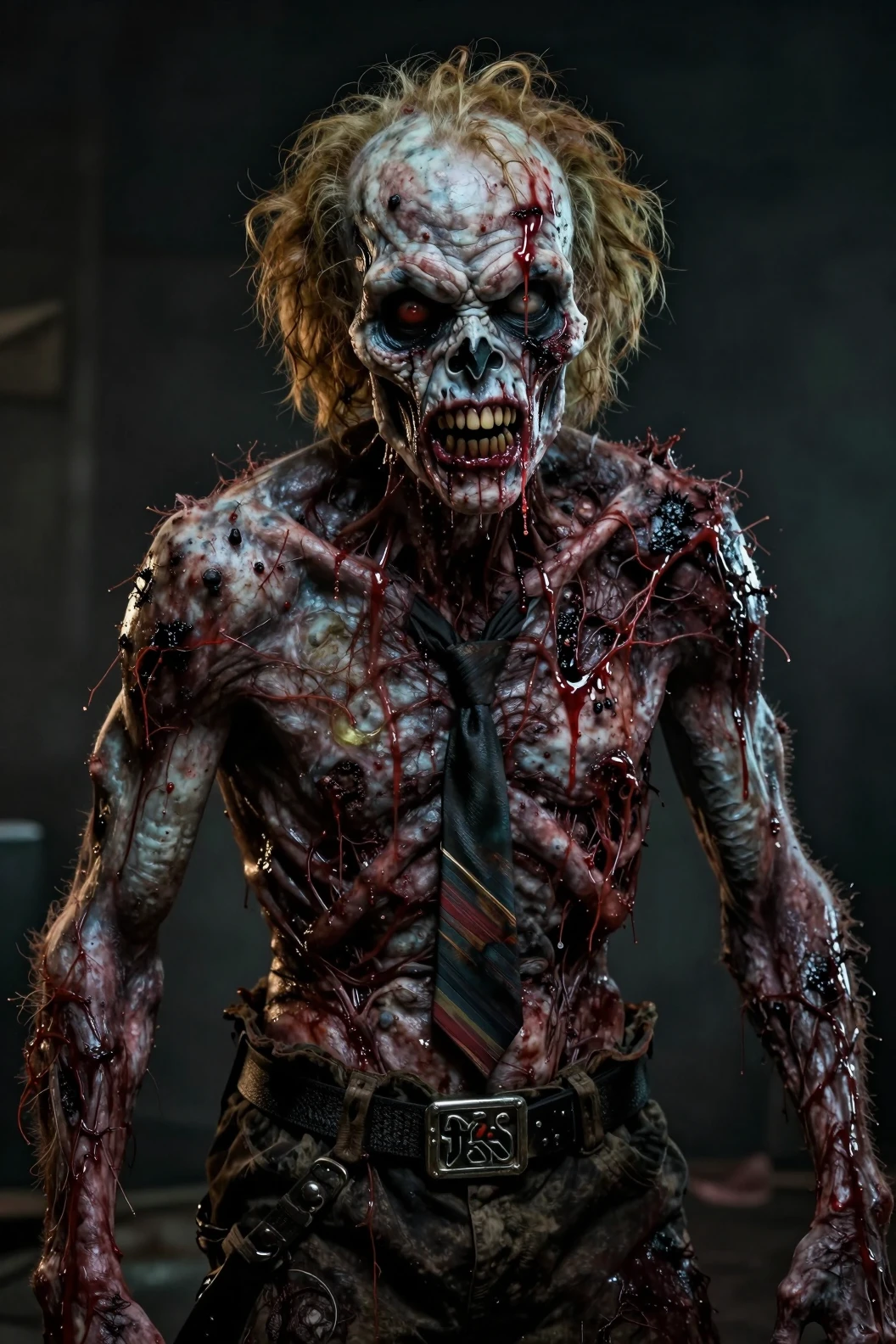 Hyper realistic rotting zombie inspired by classic metal horror