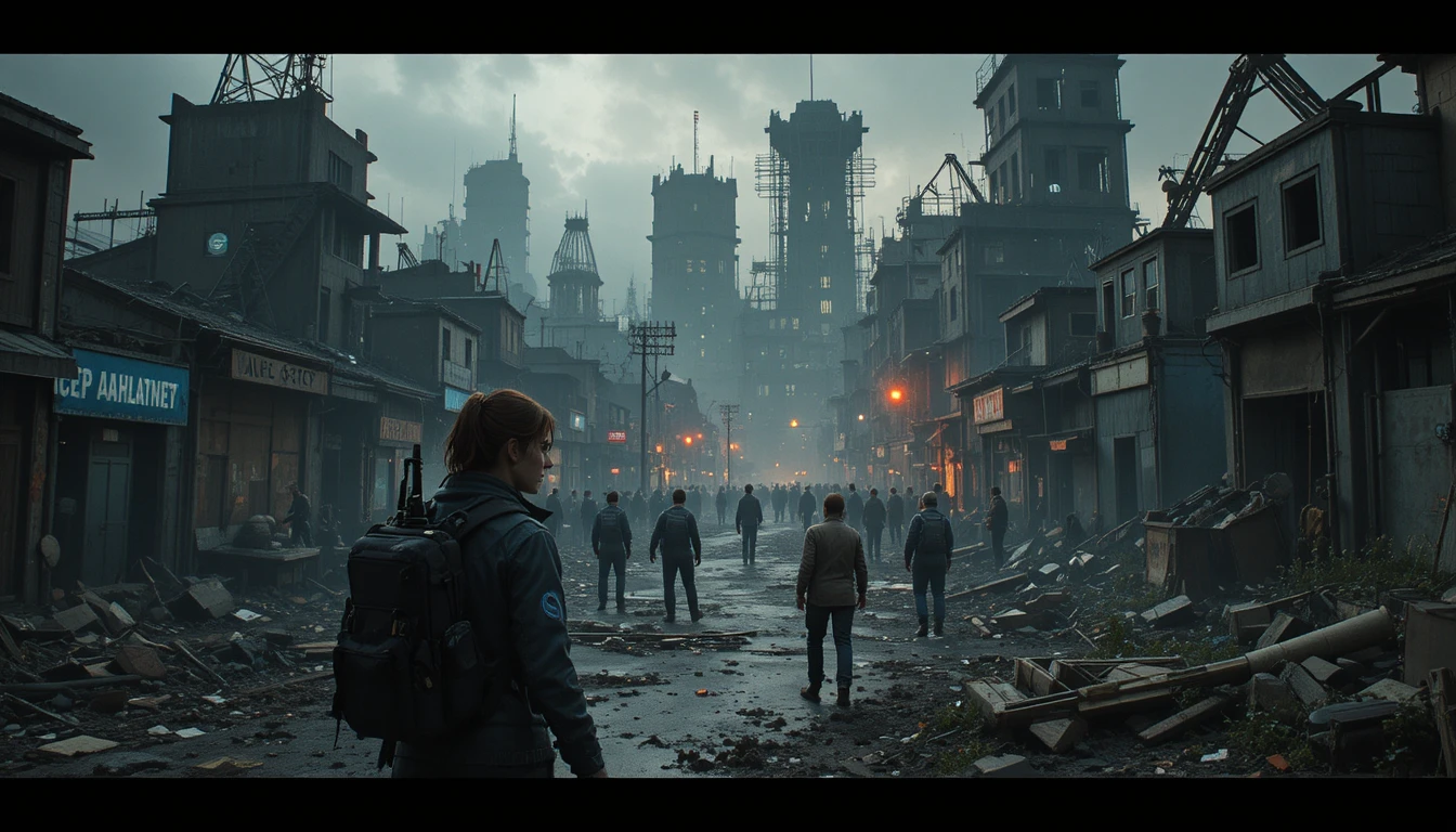 Un agent du FBI explore Raccoon City en ruines après une épidémie de zombies