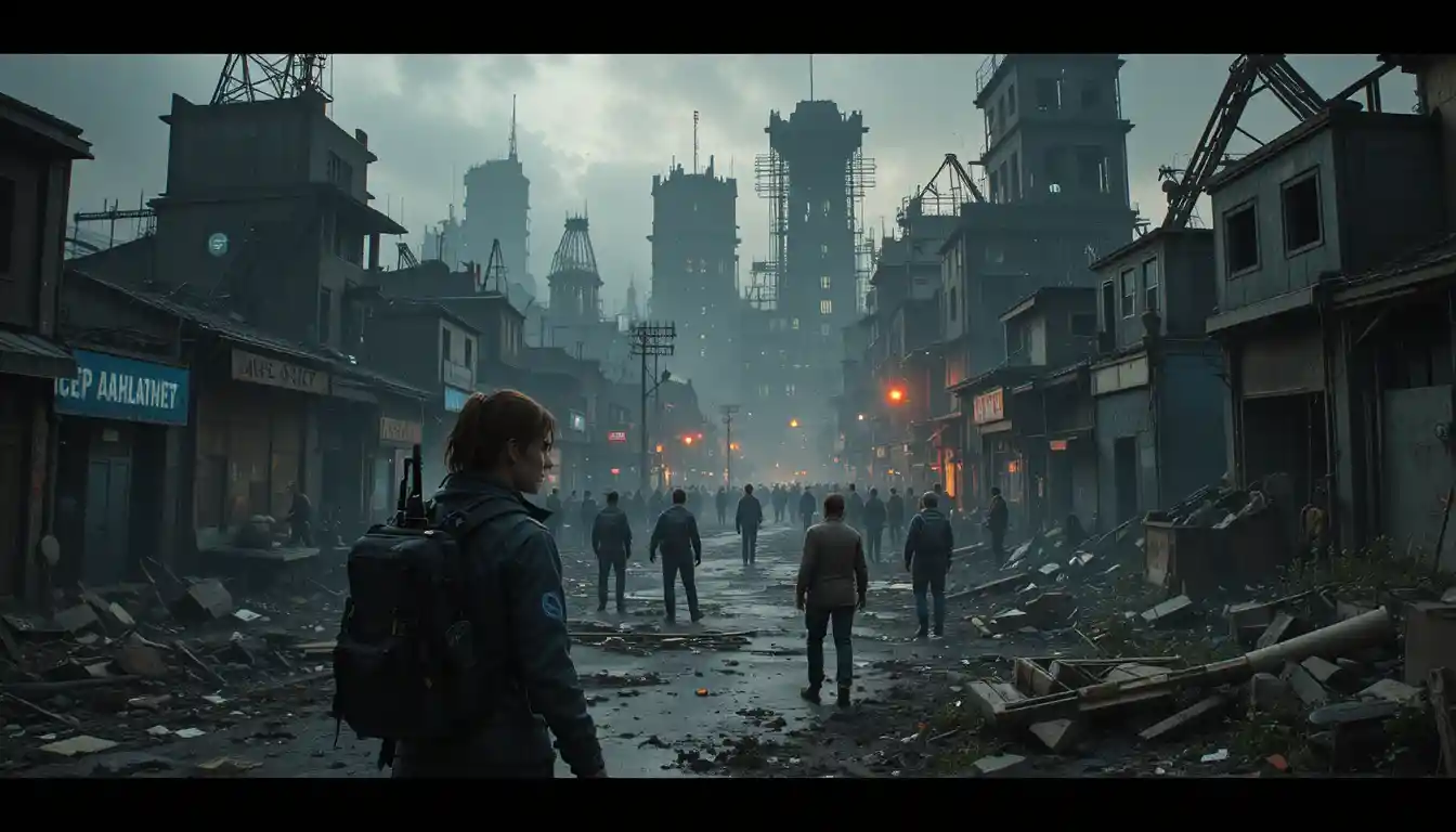 FBI agent explores ruined Raccoon City after zombie outbreak