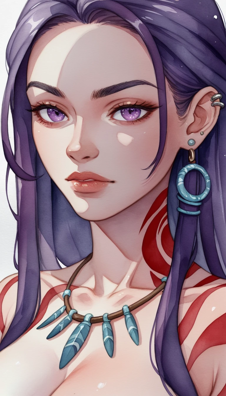 Confident anime woman in nightclub close up portrait