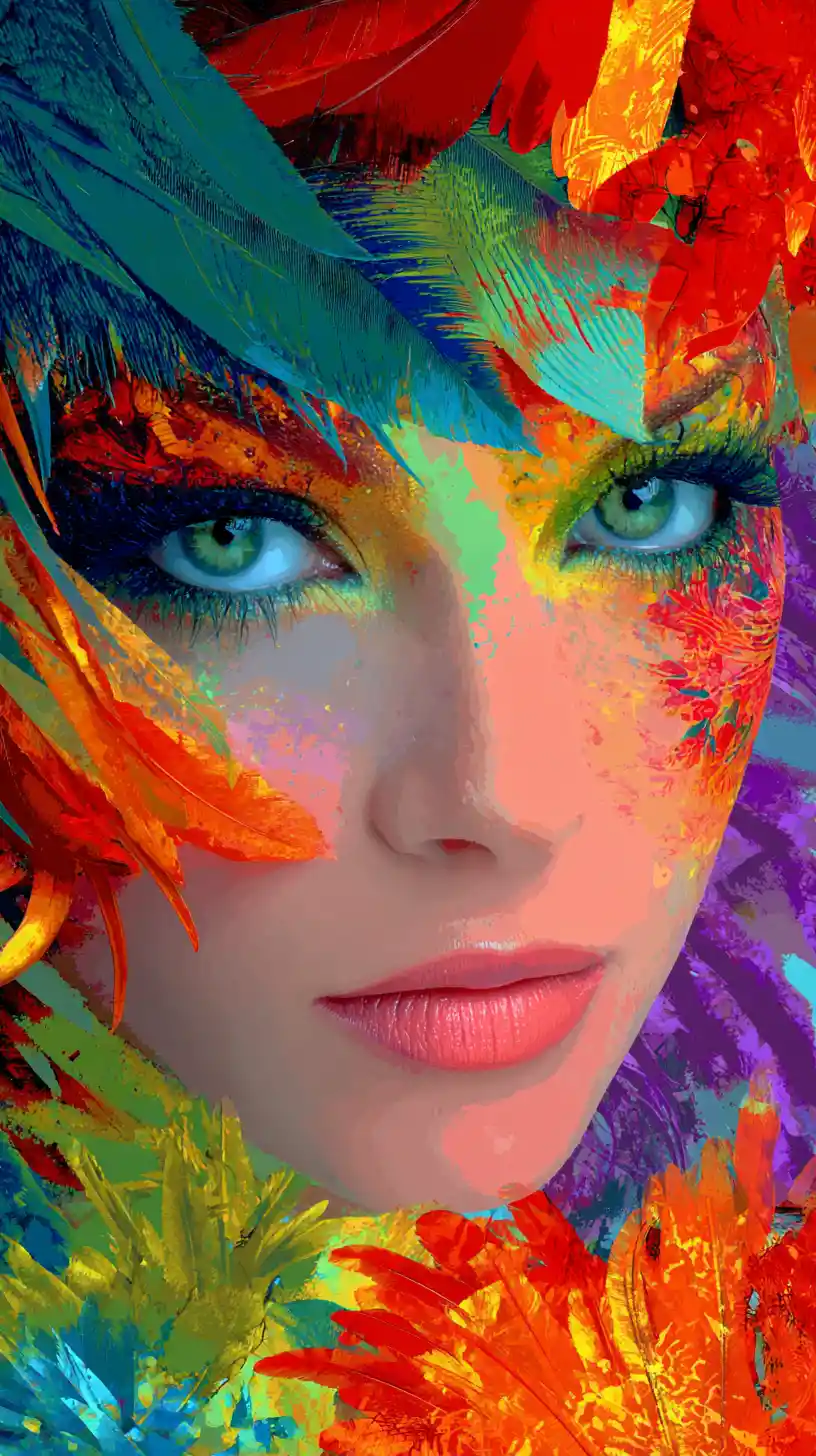 Vibrant Abstract 3D Artwork With Bold Visual Depth