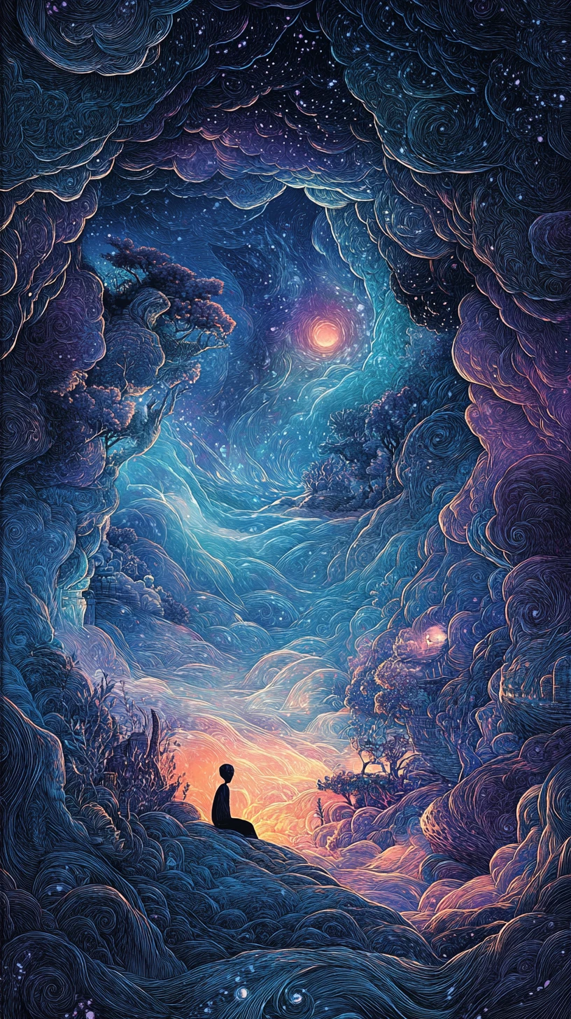 Dreamlike inner world of thoughts and emotions