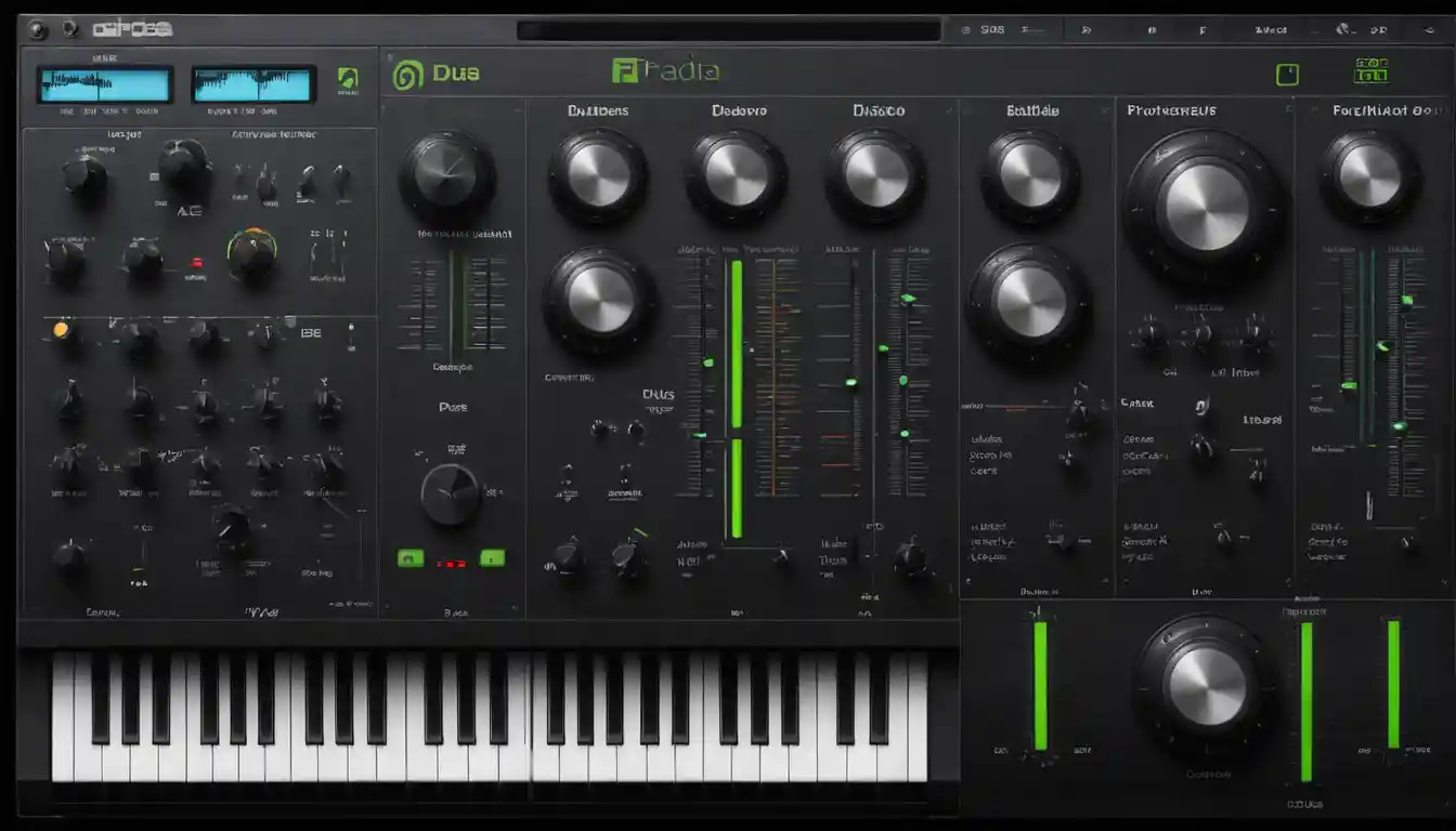 Modern DJ controller with jog wheels and performance pads