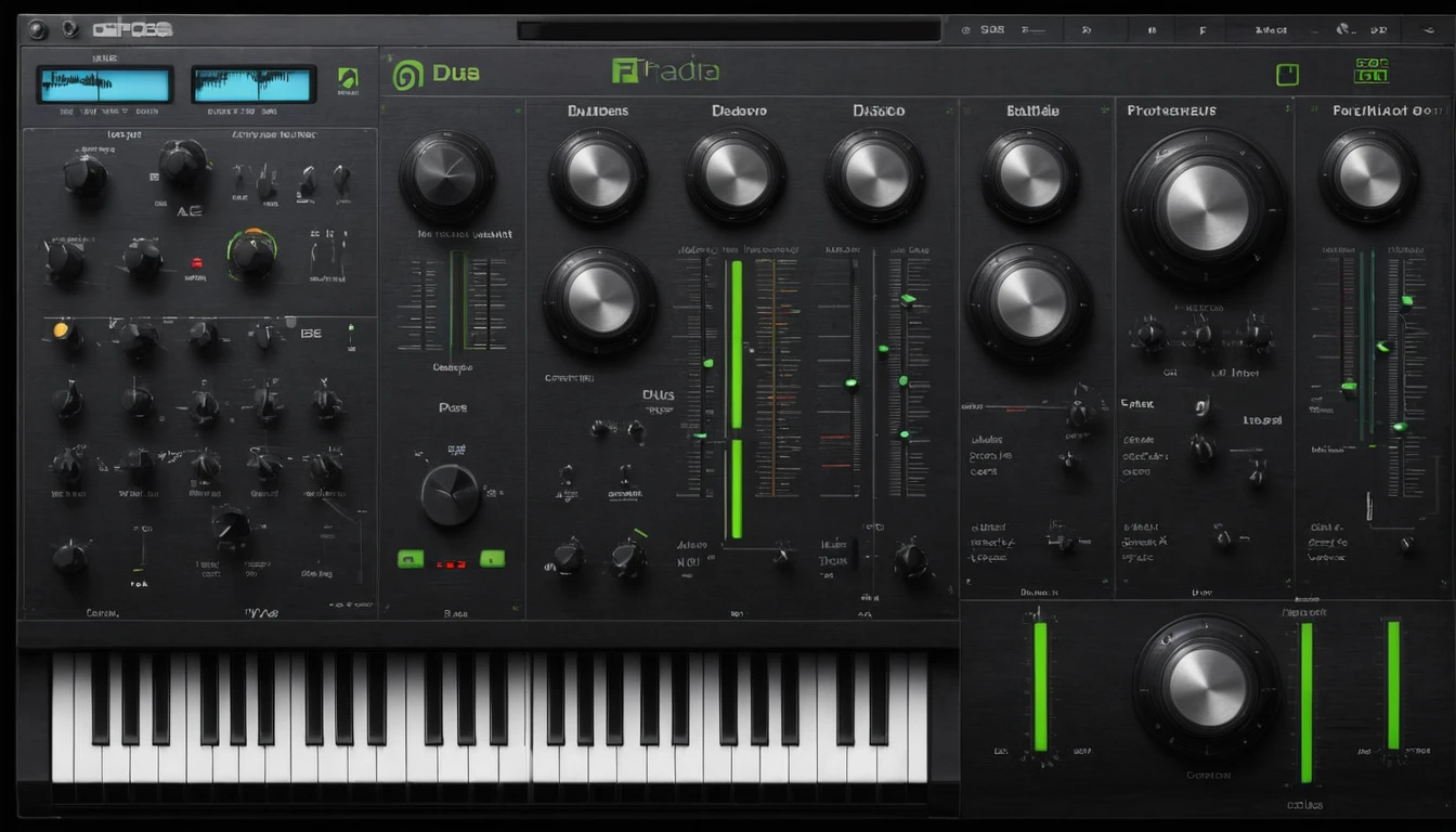 Modern DJ controller with jog wheels and performance pads
