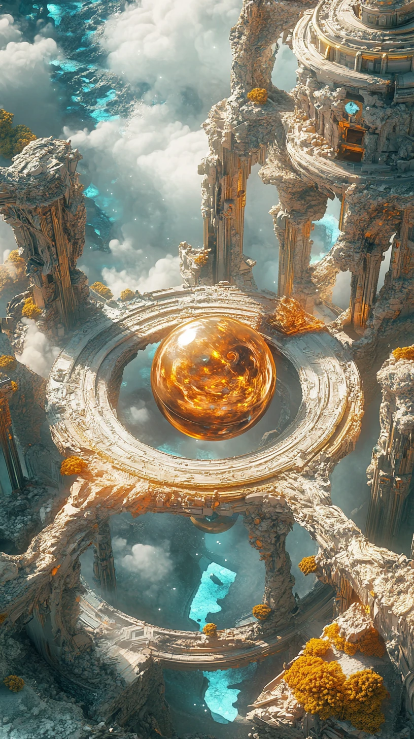 漂浮球體與黃金鑰匙的宇宙之門