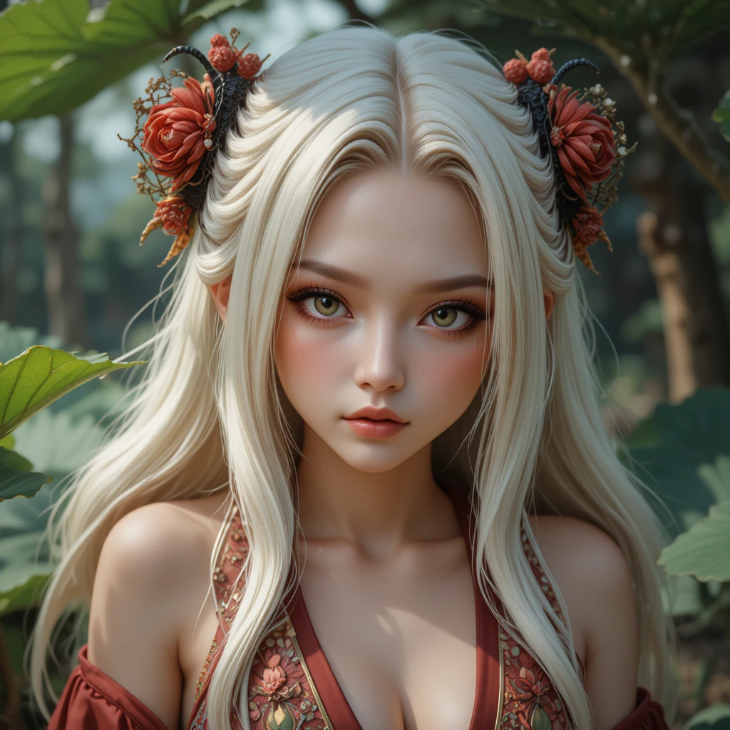 Sensual anime woman dancing in a leaf village street