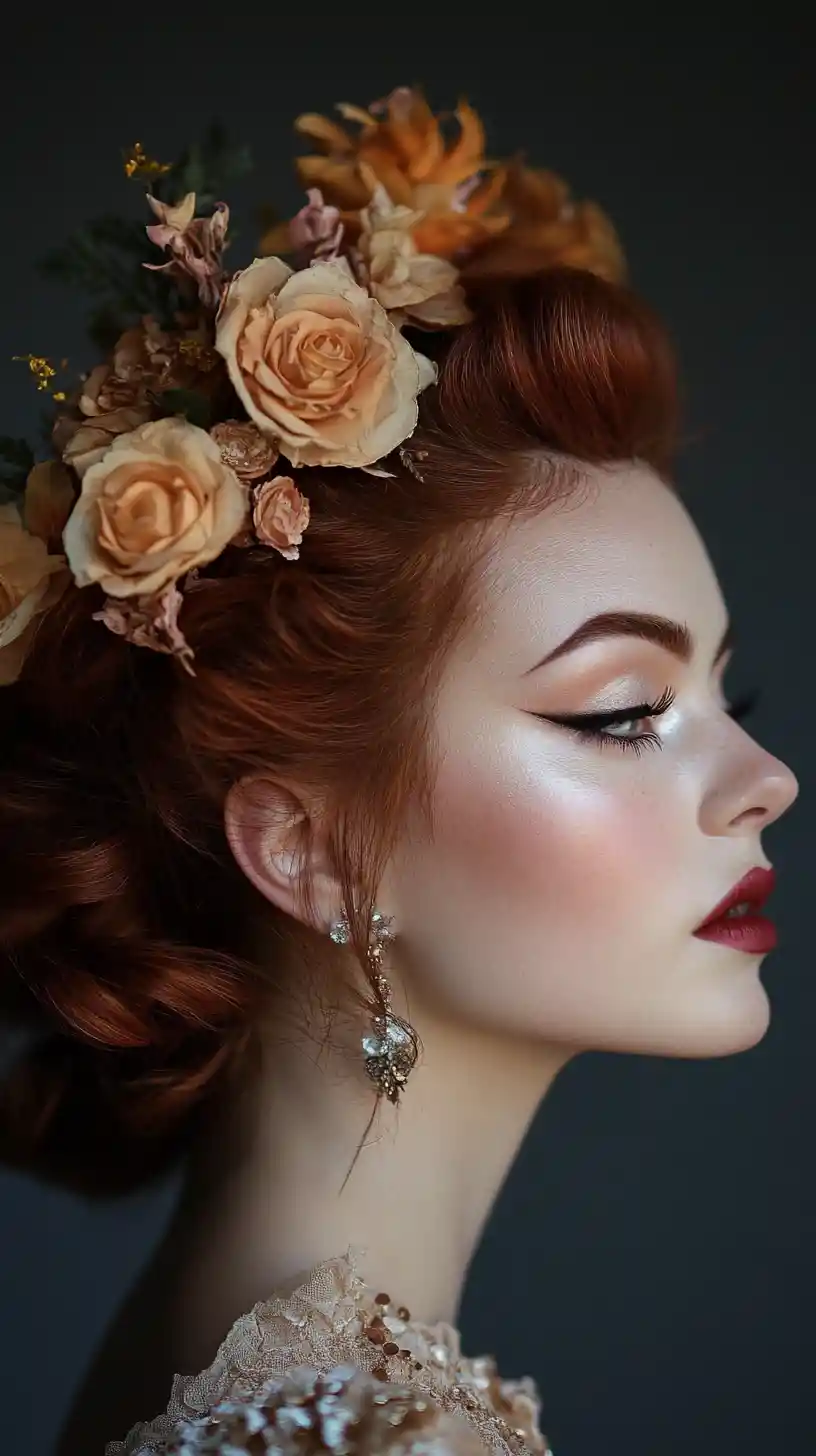 Beauty portrait with creative sfx makeup and styled hair