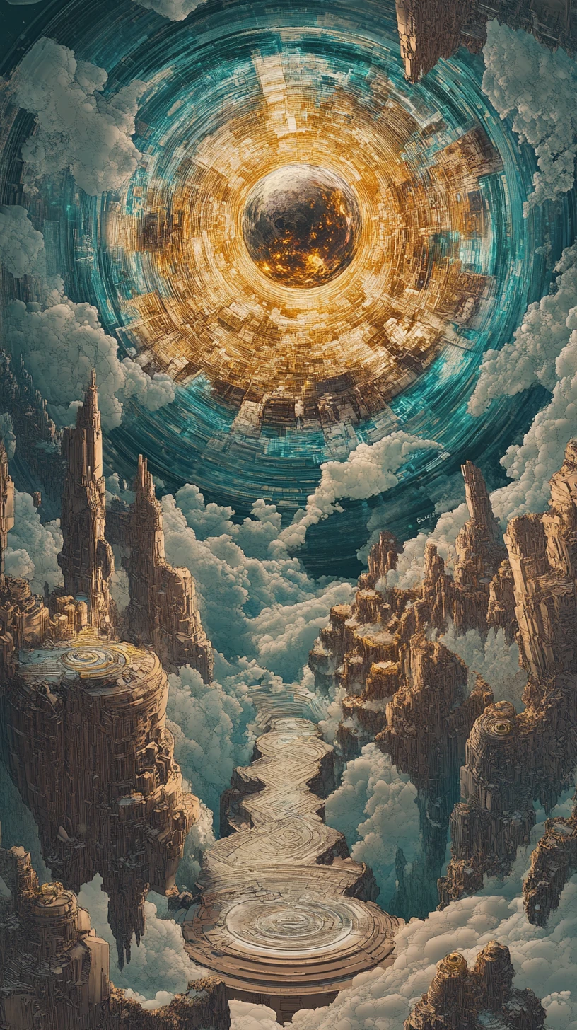 漂浮球體與鑰匙的超現實宇宙傳送門