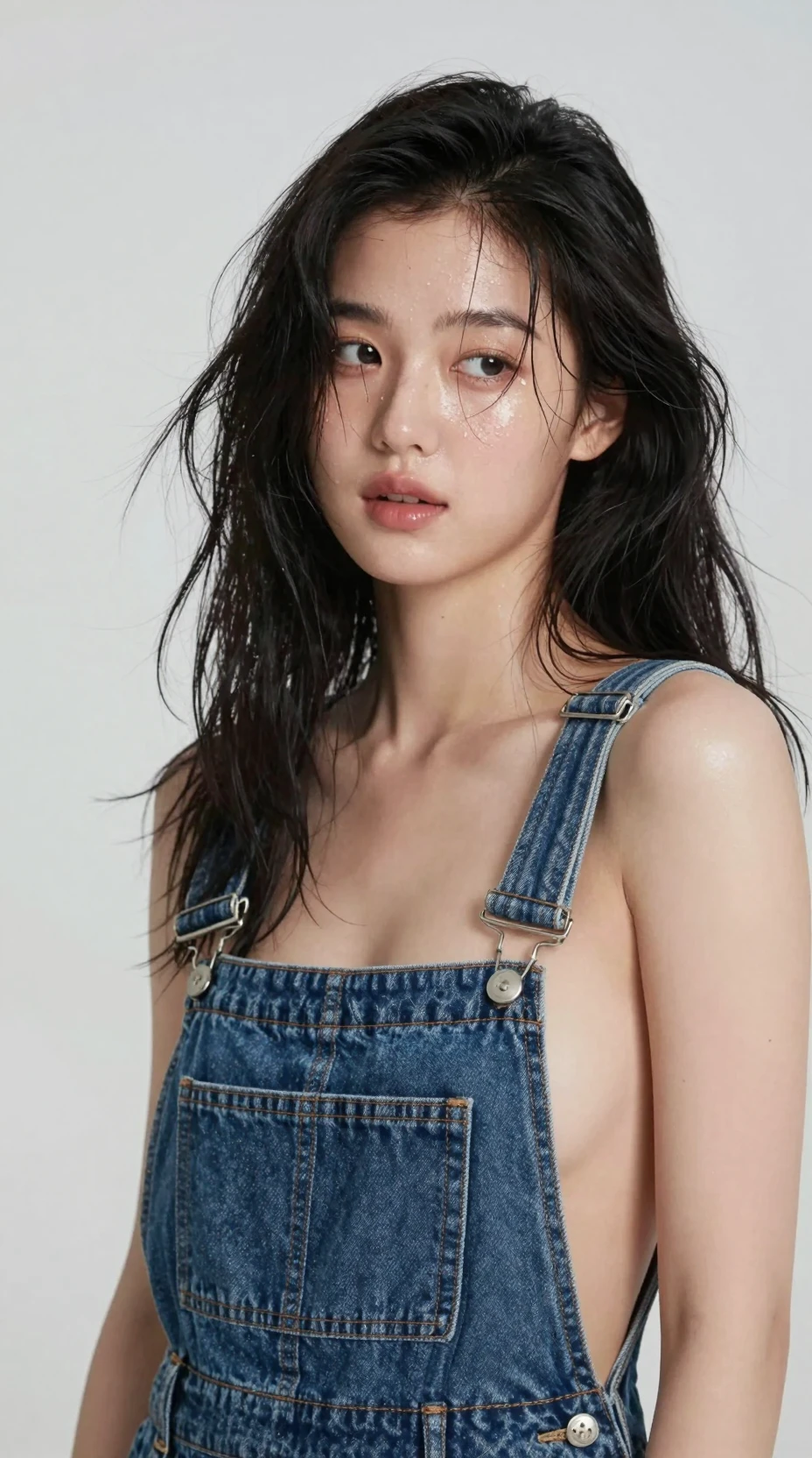 Cinematic close up portrait of young Korean woman