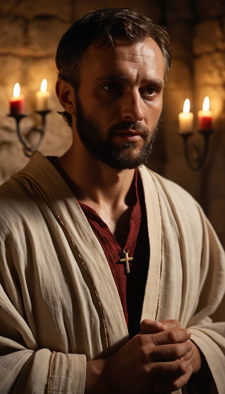Retrato Cinematográfico de San Valentín en una Prisión a la Luz de las Velas