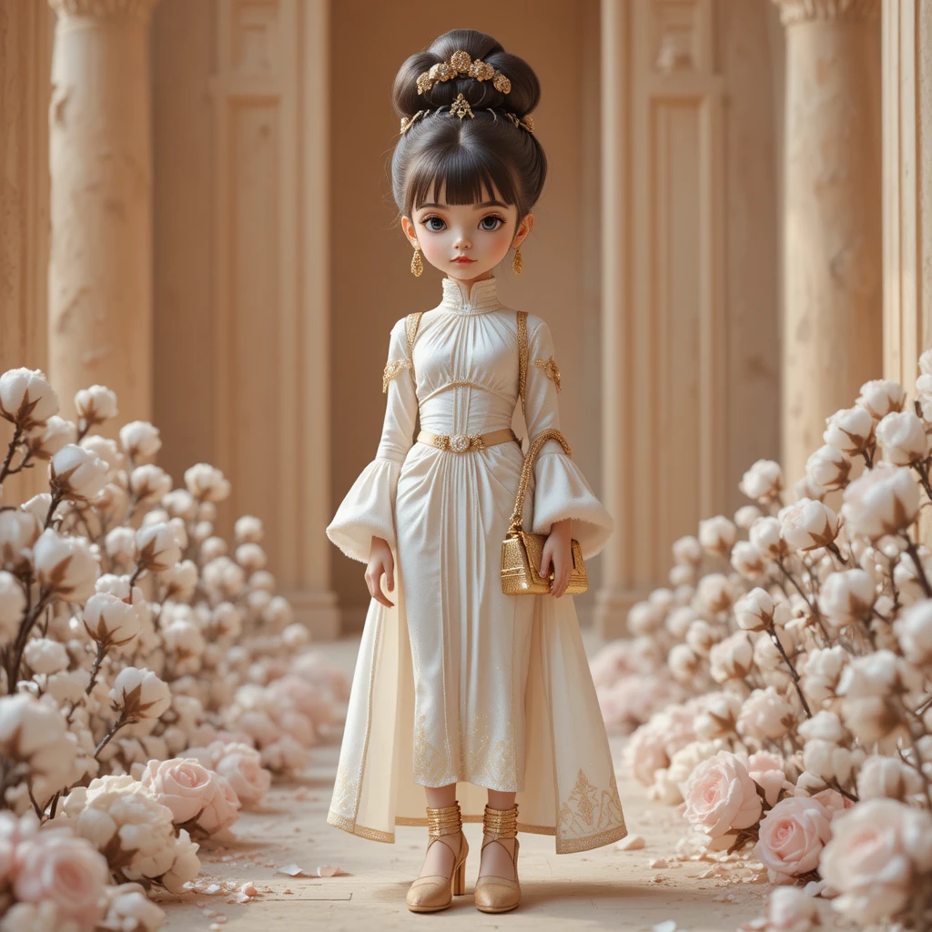 Elegant young girl styled as a modern Egyptian princess