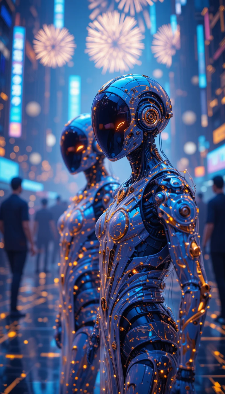 Humanoids Celebrate New Year In A Futuristic Cyber Festival