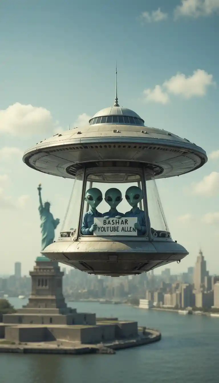 OVNI con tripulación alienígena sobrevolando el puerto de Nueva York