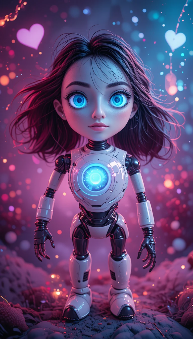 Kind hält Händchen mit einem freundlichen Robotergefährten