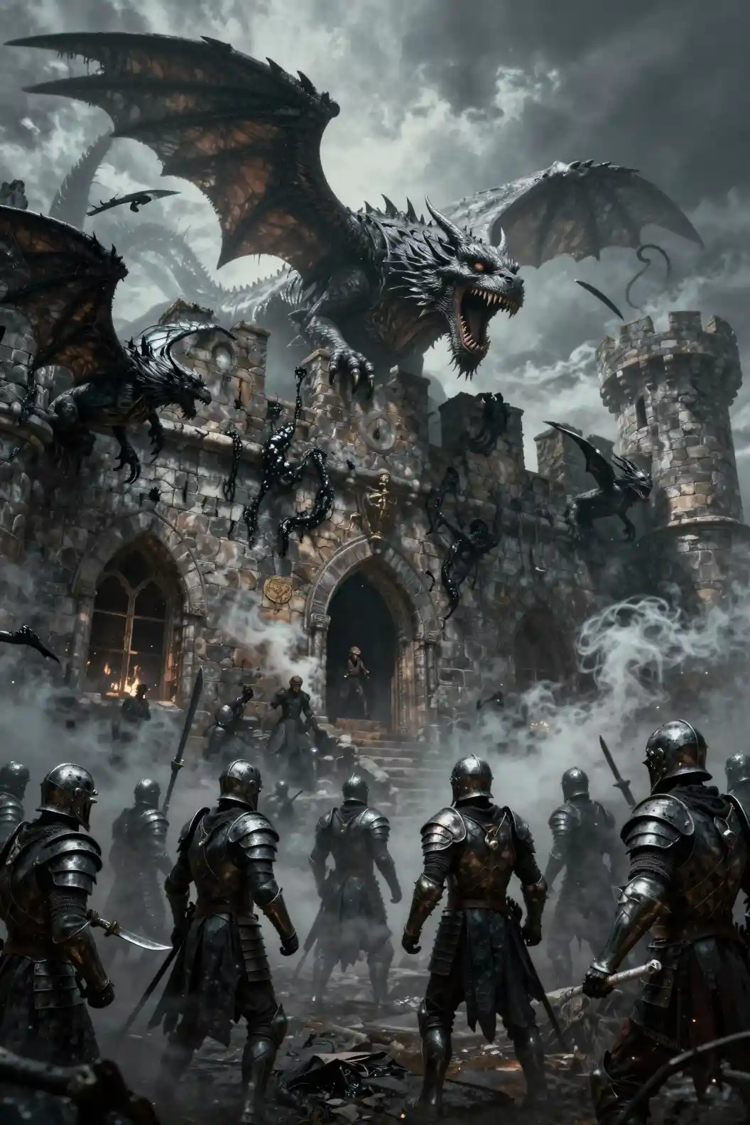 Ancient Fortress Groaning As Dark Warriors Face Leviathan