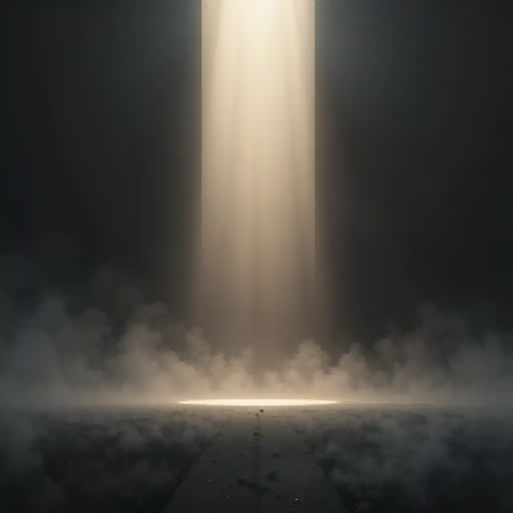 Minimal abstract glow emerging from a dark soft background