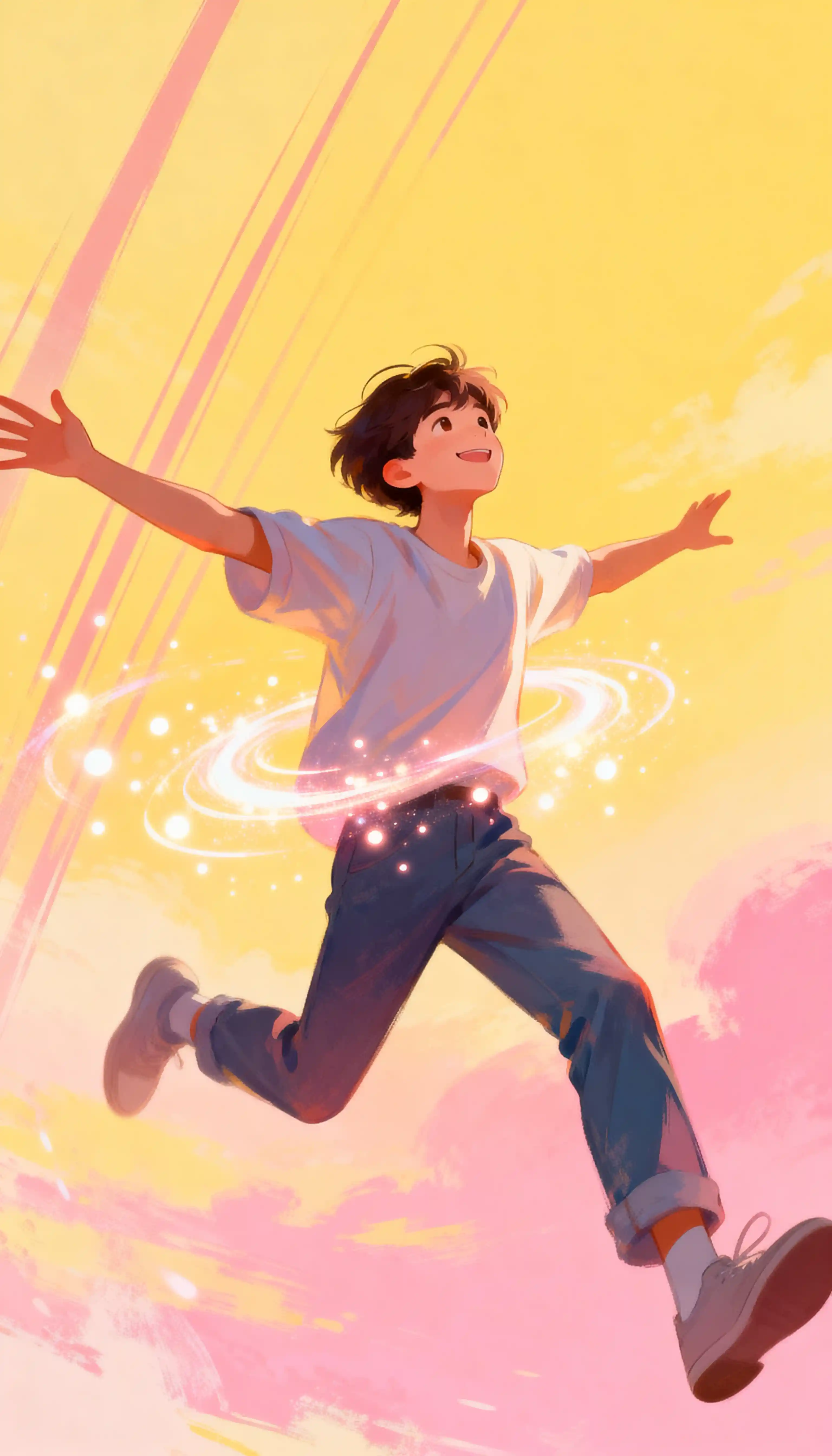 Confident energetic feeling in a vibrant night mood