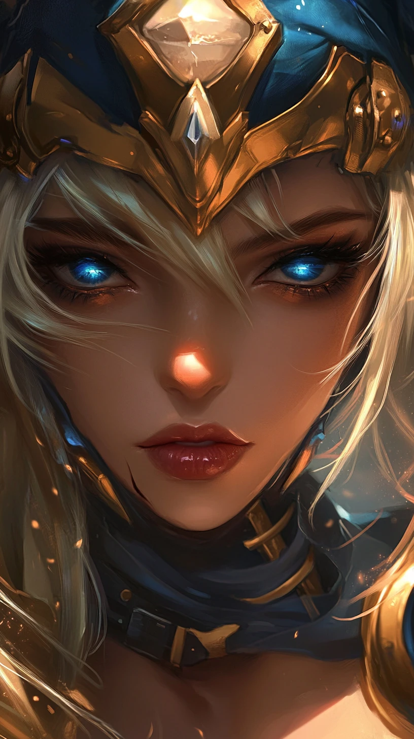Garota guerreira de anime com armadura futurista em batalha