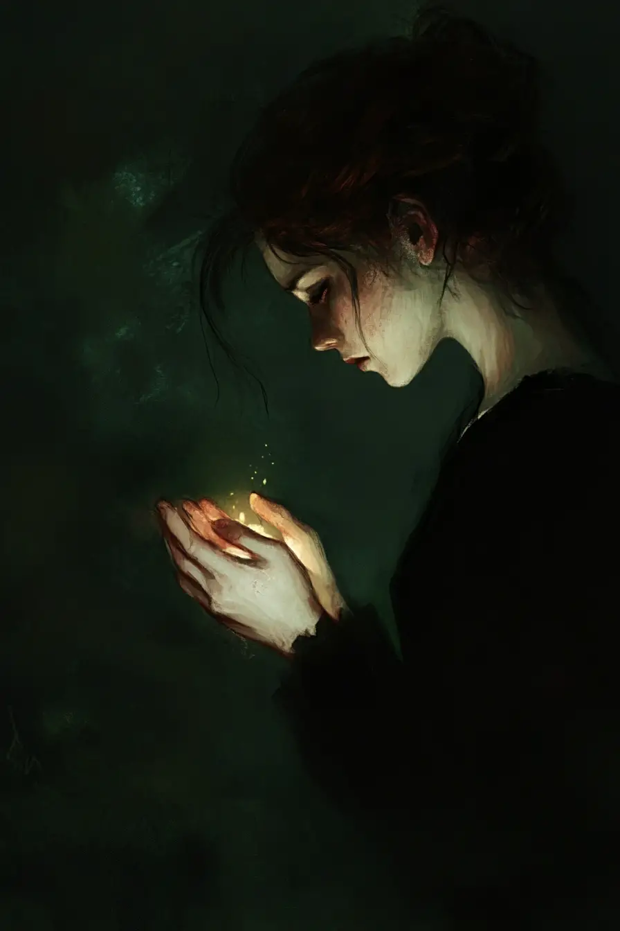 Dark poetic reflection on fear truth and innocence
