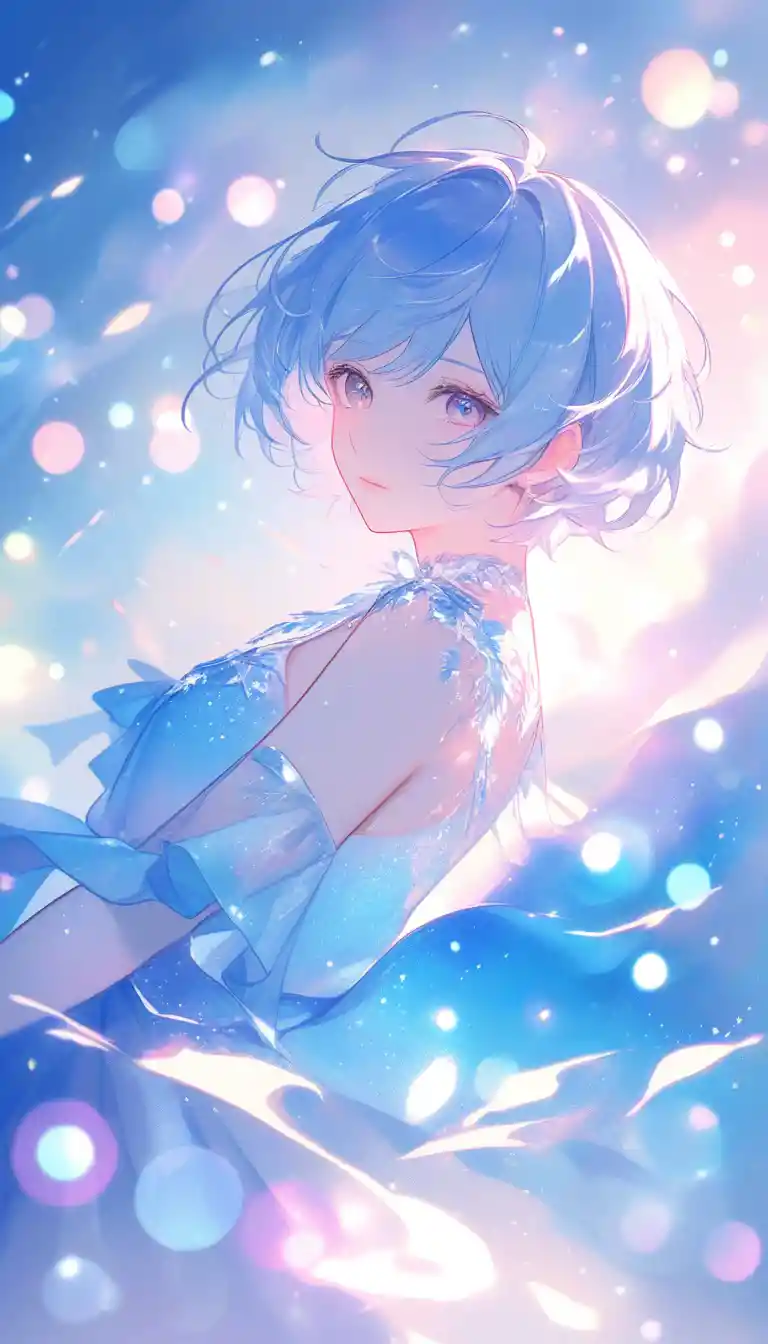 Aquarellporträt eines männlichen Idols im Winterlicht