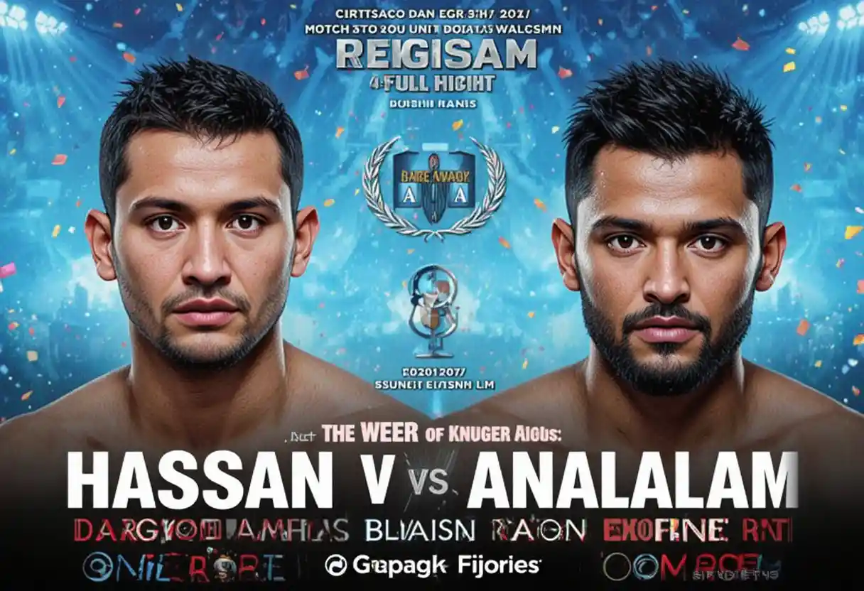 Ahmed Hassan and Anas Soliman in a competitive boxing match