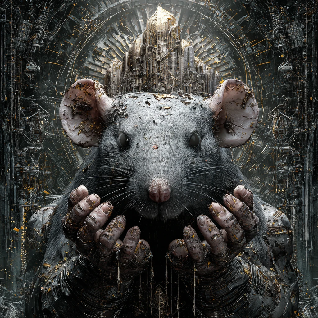 Criatura Híbrida Surreal con Formas Góticas y Anatomía de Insecto