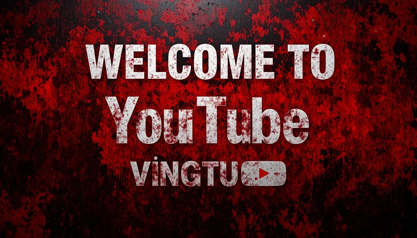 Bold youtube channel welcome banner with play button icon