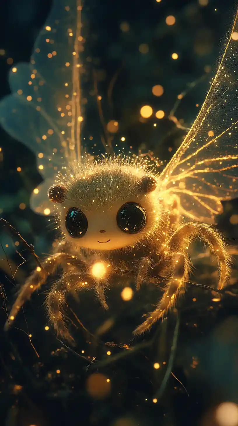 Magical eight legged fairy creature with glowing aura
