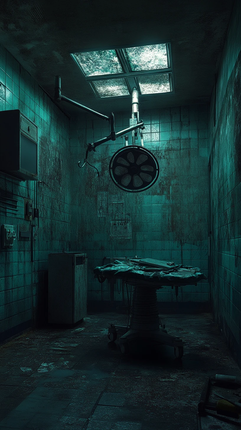 Ghost Haunting An Abandoned Asylum Hallway Under Flickering Lights